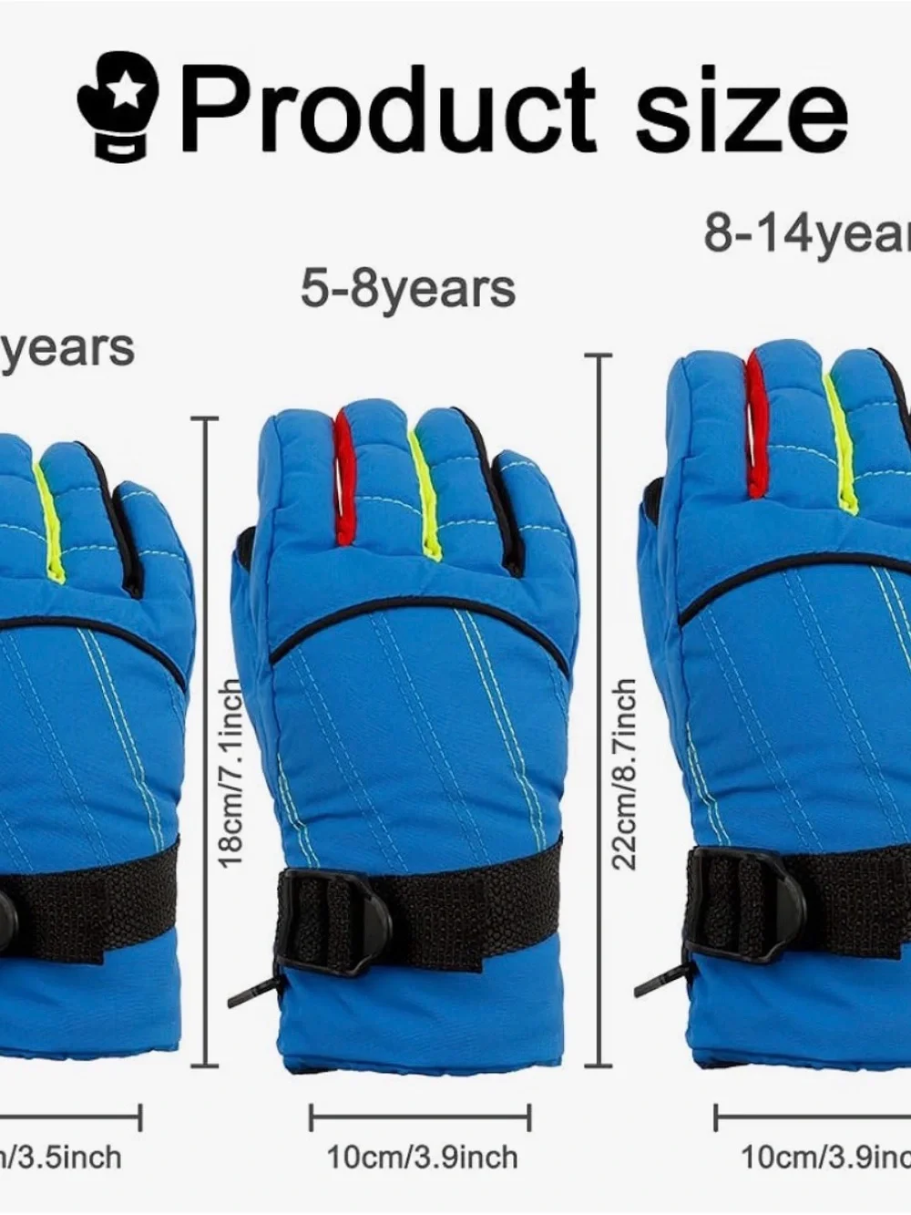 Kids-Waterproof-Ski-Gloves -Boys-Girls Winter-Snow-Glove Thickening Warm Sz 8-14
